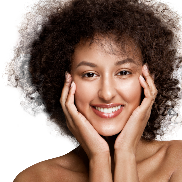 fashion studio portrait of beautiful African American